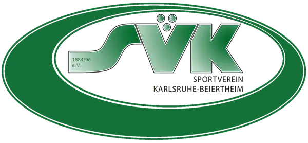 Grünes, ovales Logo mit den Großbuchstaben 'SVK' und kleinem Text '1884/98 e.V.'